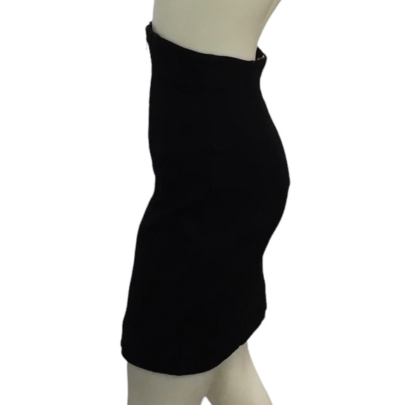 NWT Zimmermann Zip-Detailed Paneled Black Denim Skirt Gold Zipper Size 6 $395 - Picture 5 of 9